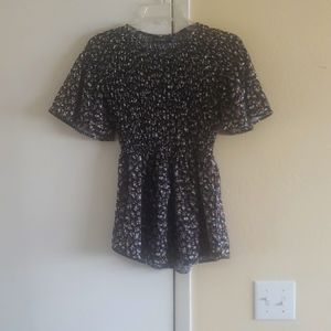 Rouche floral top